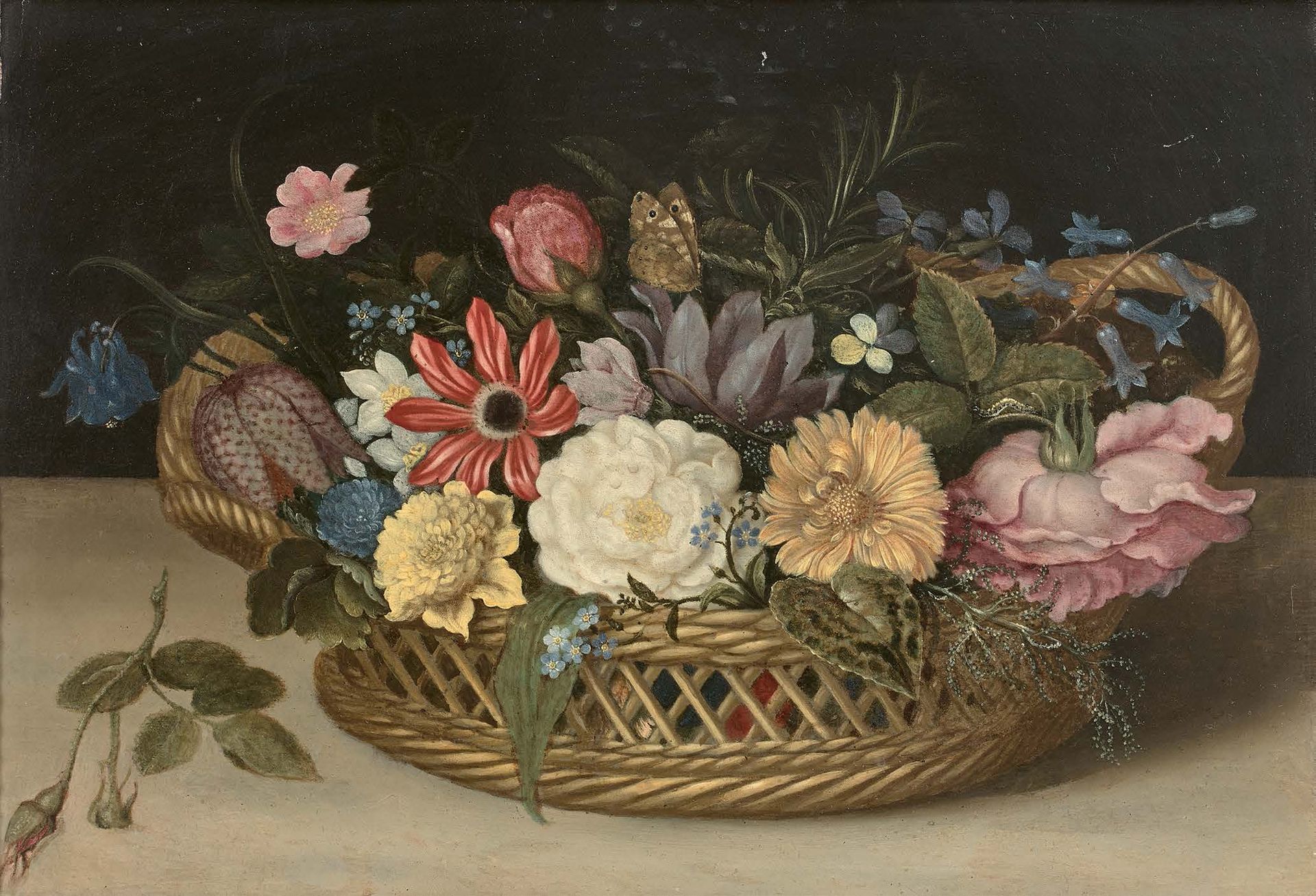 Ambrosius BOSSCHAERT l'ancien (Anvers 1573 - La Haye 1621) Basket of flowers
Oil&hellip;
