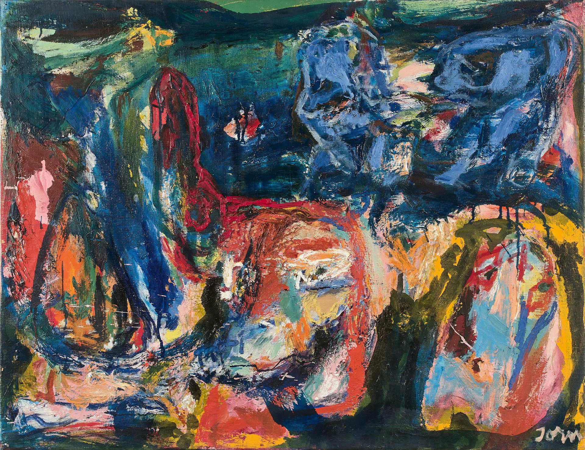 Asger JORN (1914-1973) Hanky-Panky, 1966
布面油画，右下方有签名，背面有签名、日期和标题。
69.5 x 89 cm
出&hellip;