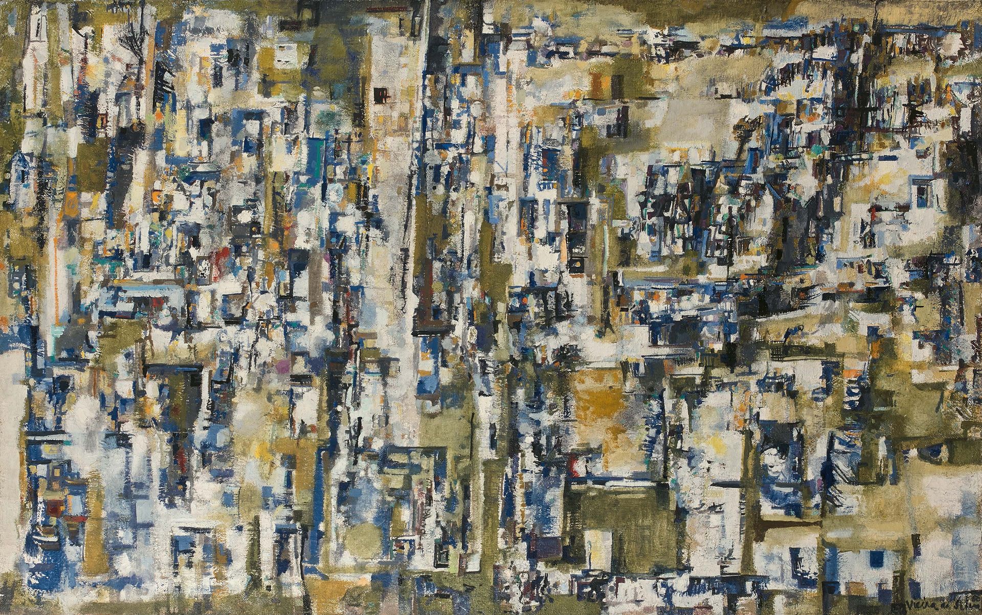 MARIA HELENA VIEIRA DA SILVA (1908-1992) Bleu et jaune ou Les villages, 1960
Hui&hellip;