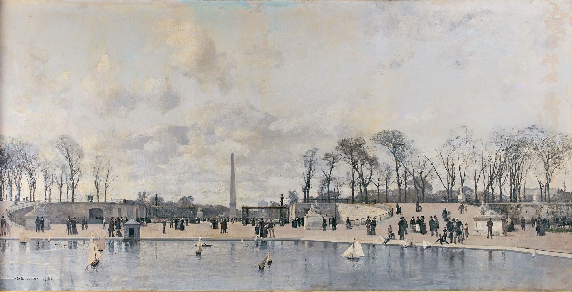 Luigi LOIR (1845-1916) 
Paris, port de mer, 1885
Huile sur toile, signée et daté&hellip;