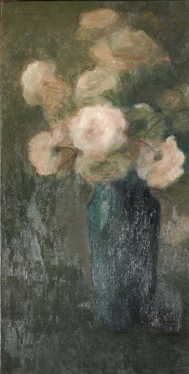 Henri Julien DUMONT (1859-1921) 
玫瑰花束
布面油画，左上方有签名。
71 x 36.5 cm