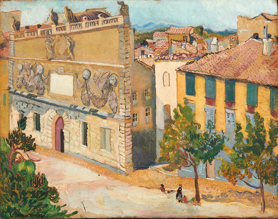 Zofia PIRAMOWICZ (1887-1957) 
Rue de village
Huile sur panneau, signée en bas à &hellip;