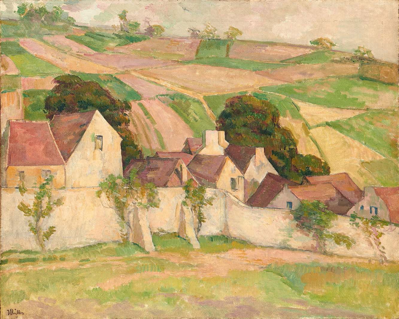 Alfredo MULLER (1869-1939) 
Pontoise, la côte des Mathurins, circa 1902-1904
Oil&hellip;