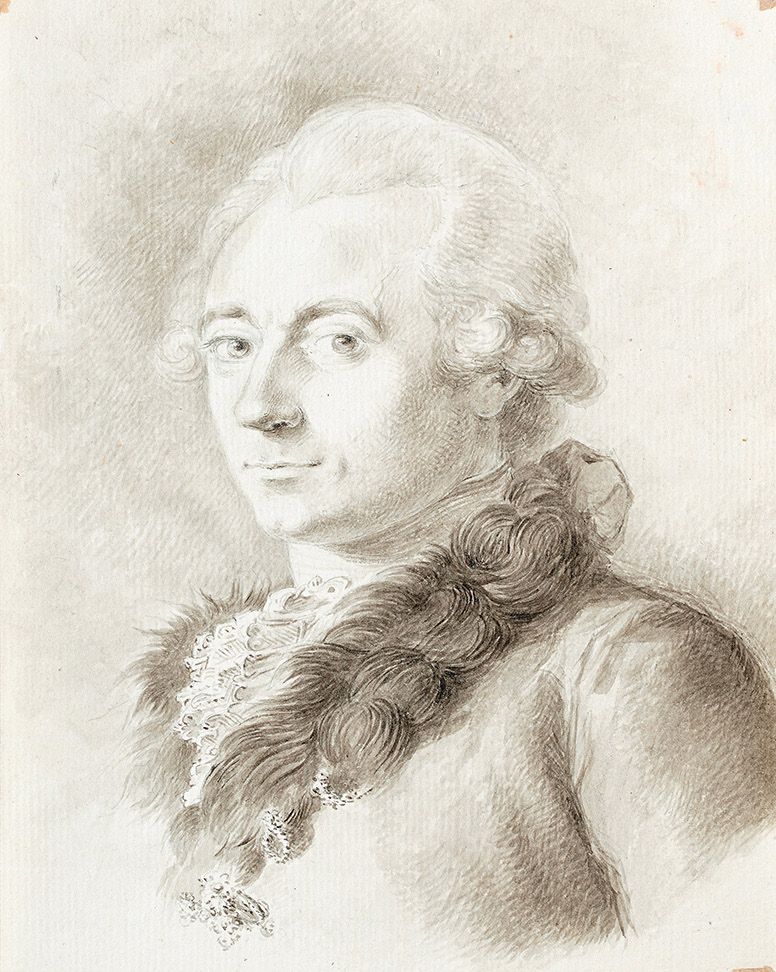 ÉCOLE FRANÇAISE du milieu du XVIIIe siècle Portrait d'homme
Pierre noire et lavi&hellip;
