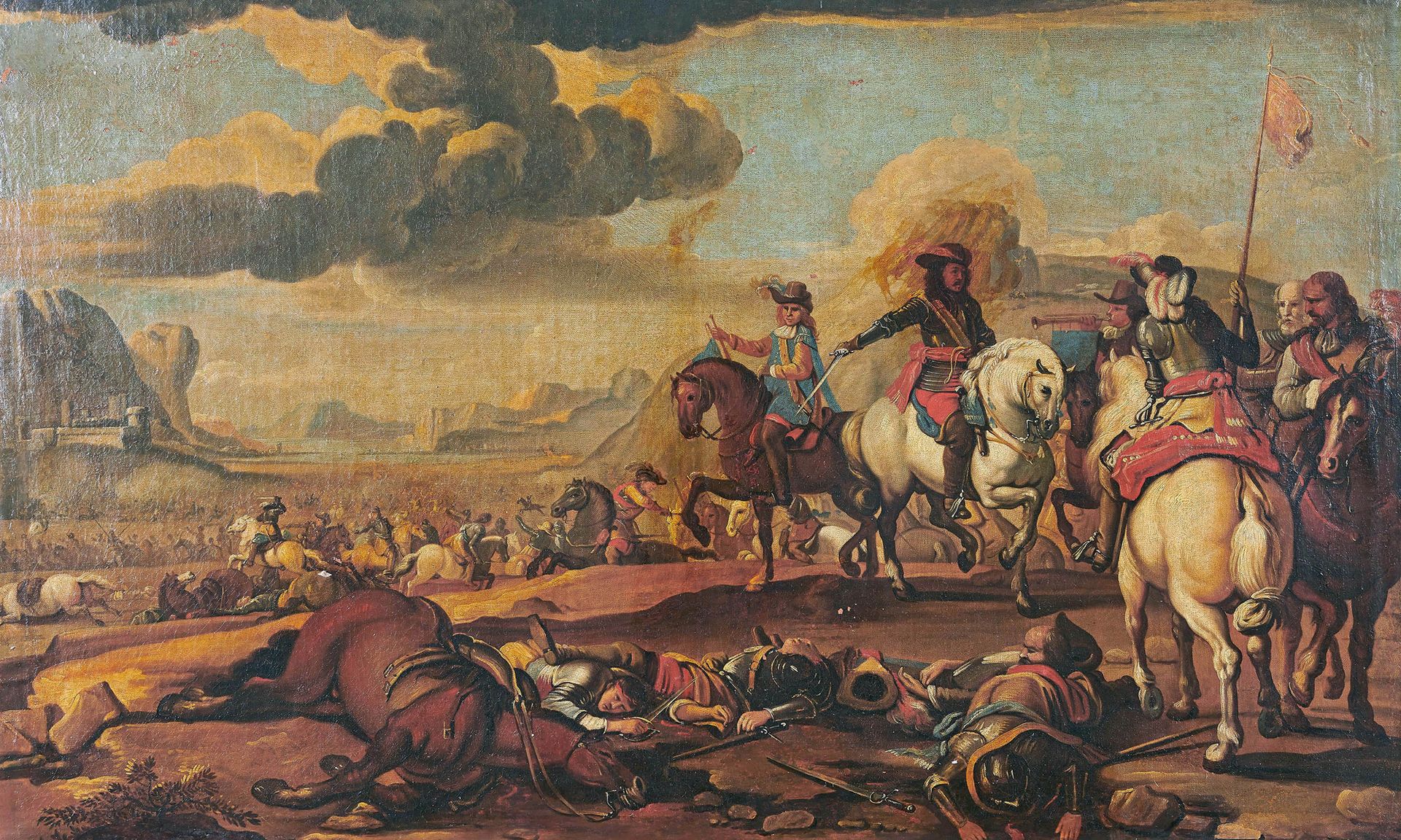 École FRANÇAISE du début du XVIIIe siècle Battle scene in Northern Italy
Oil on &hellip;