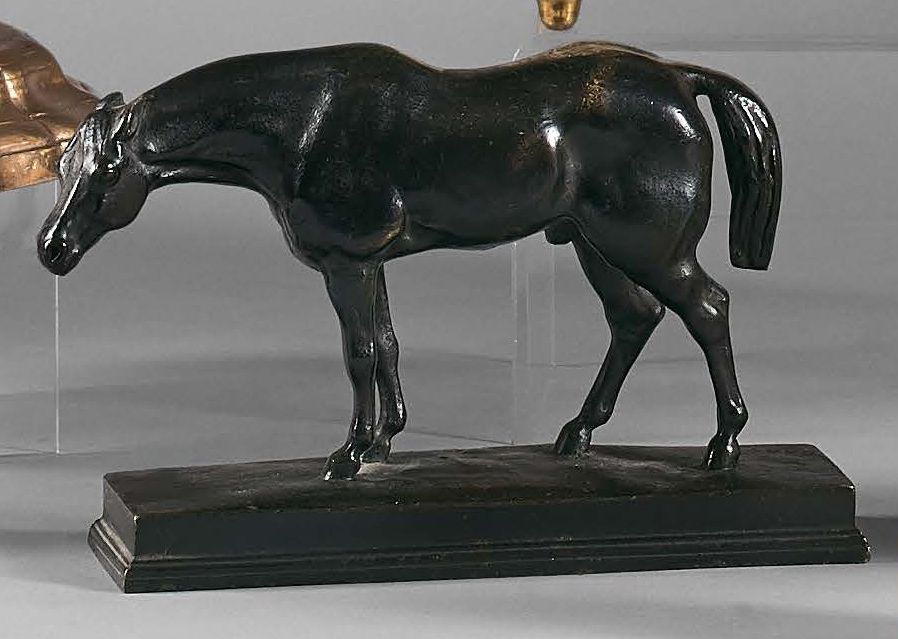 D'après Antoine Louis BARYE (1795-1875) Cheval demi-sang, tête baissée
Statuette&hellip;