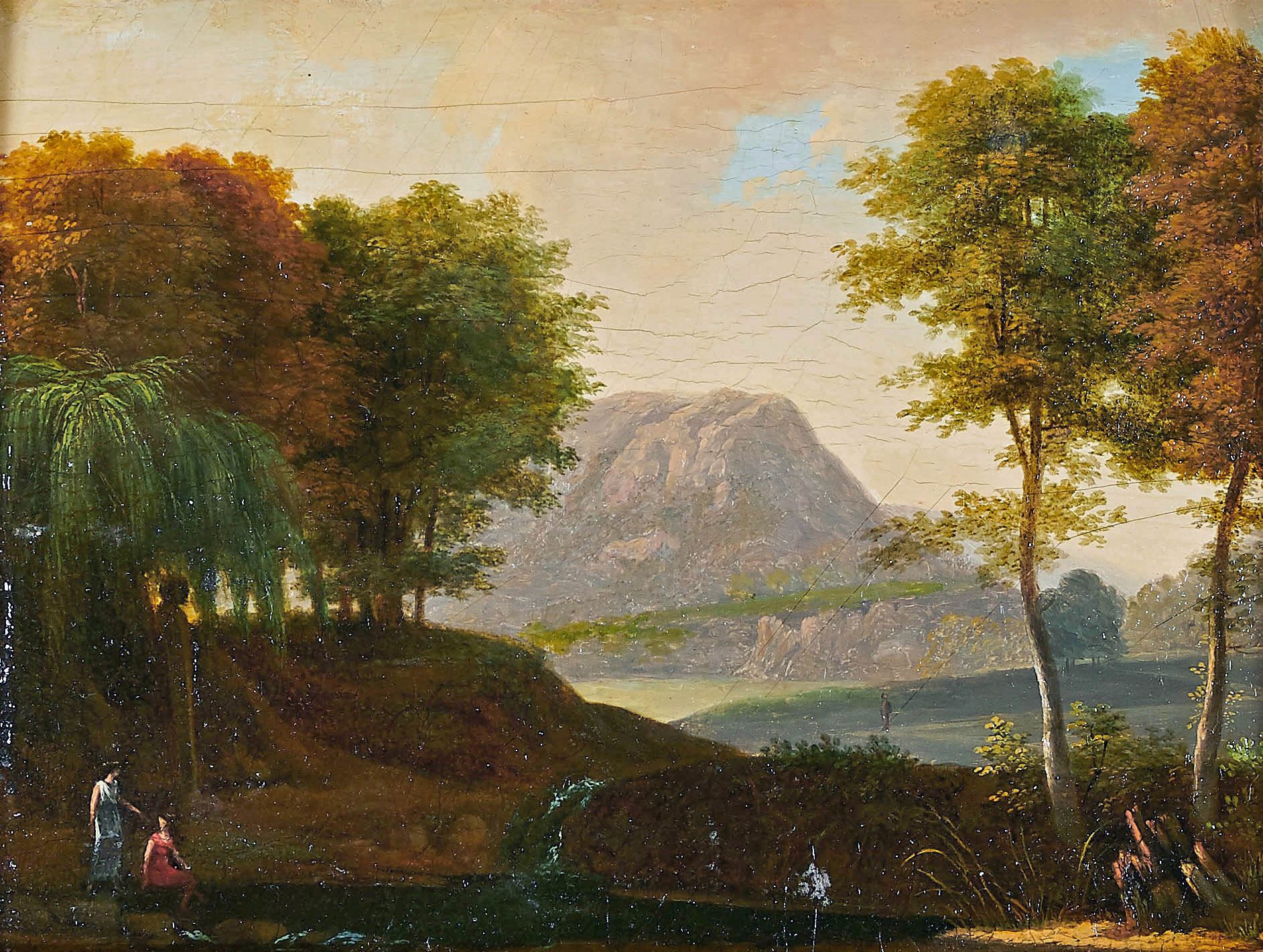 ÉCOLE FRANÇAISE de la fin du XVIIIe ou du début du XIXe siècle Landscape
Oil on &hellip;