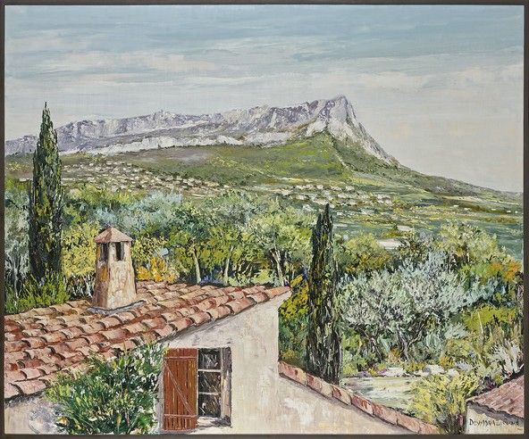 Null Gérard DEYMONAZ (né en 1940) Paysage de Provence Huile sur toile, signée en&hellip;