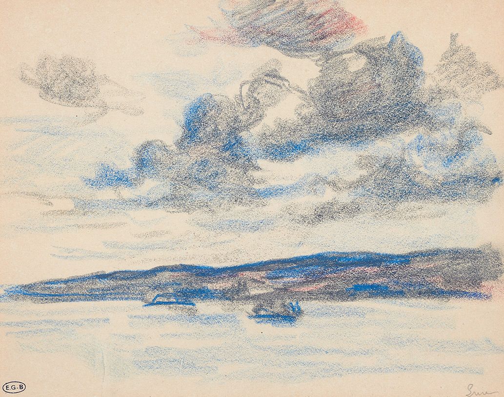 Maximilien Luce (1858-1941) Brittany, seascape
Coloured pencil drawing signed lo&hellip;