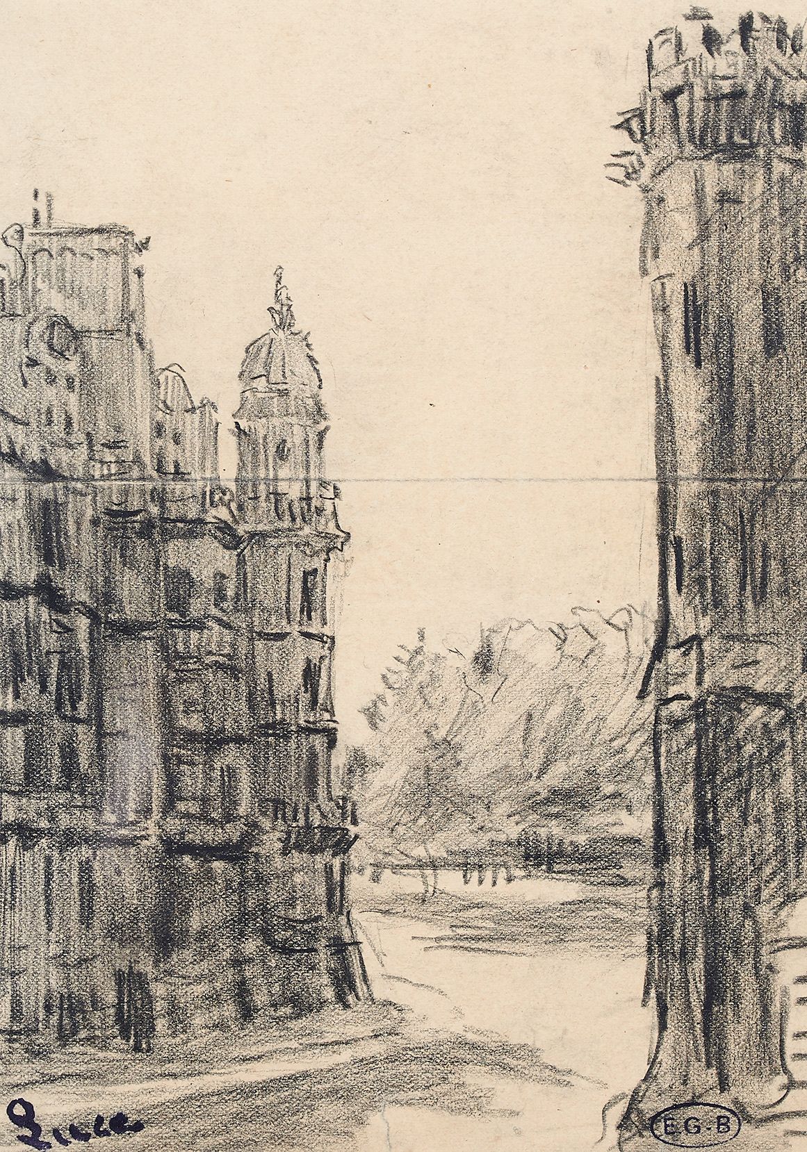 Maximilien Luce (1858-1941) Great Britain, London Street, ca. 1892
Black pencil &hellip;