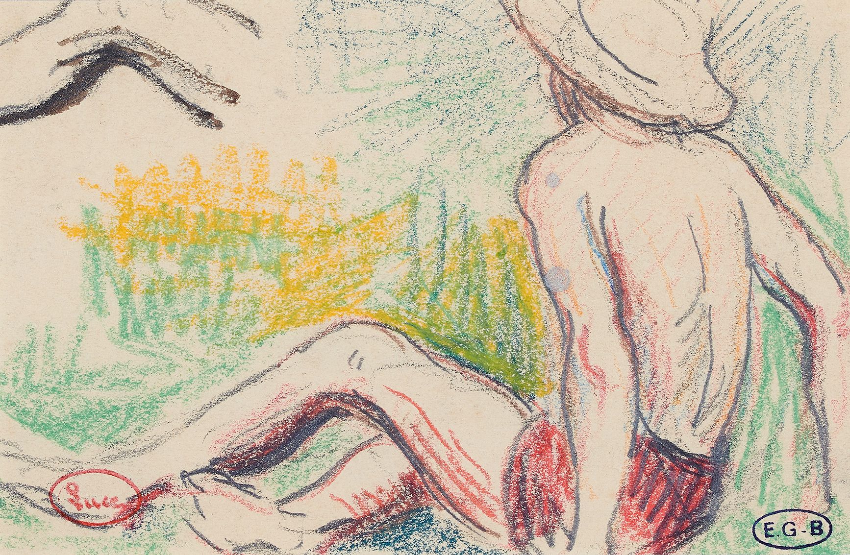 Maximilien Luce (1858-1941) Study of a Bather near the Cure
Black pencil and col&hellip;