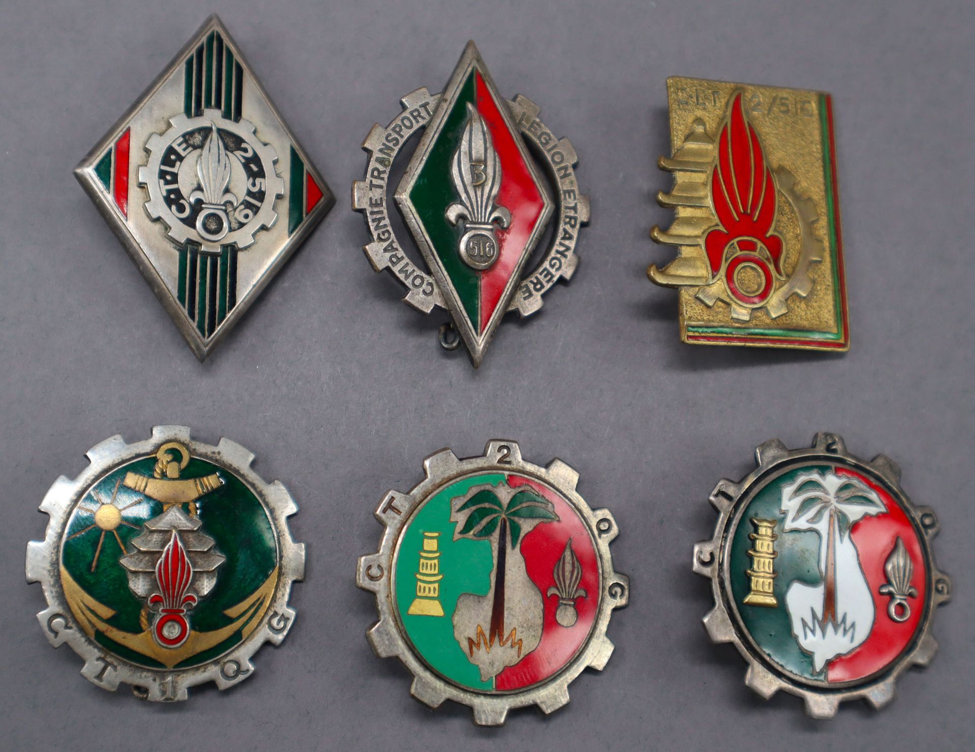 Null 外国军团--外国军团的运输单位，6枚徽章：军团运输连2/519（巴黎德拉戈）；运输连2/519（巴黎尼斯德拉戈）；运输连3/516（巴黎尼斯德拉戈）；&hellip;