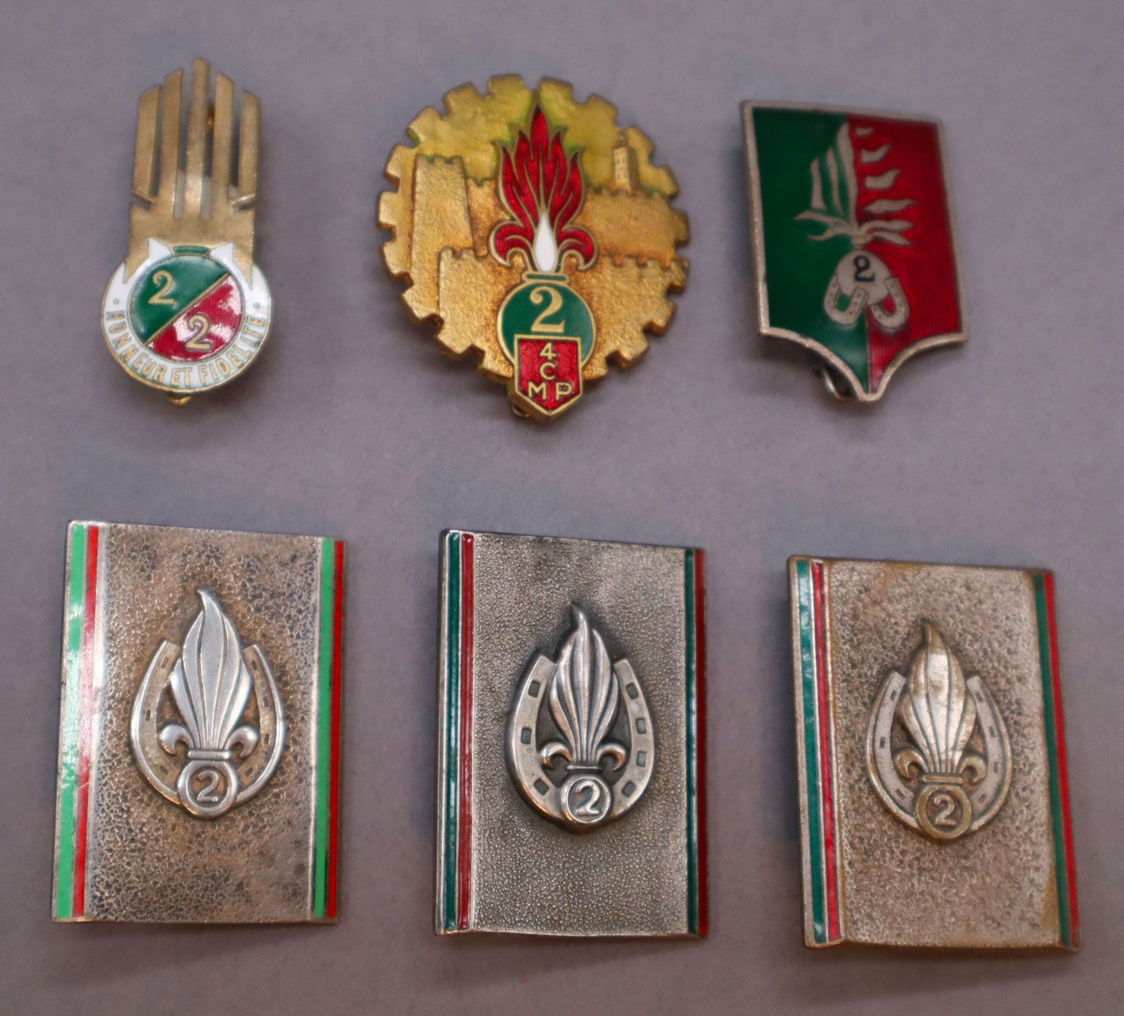 Null Foreign Legion - 2nd Foreign Infantry Regiment, 6 badges: 2nd R.E.I., three&hellip;