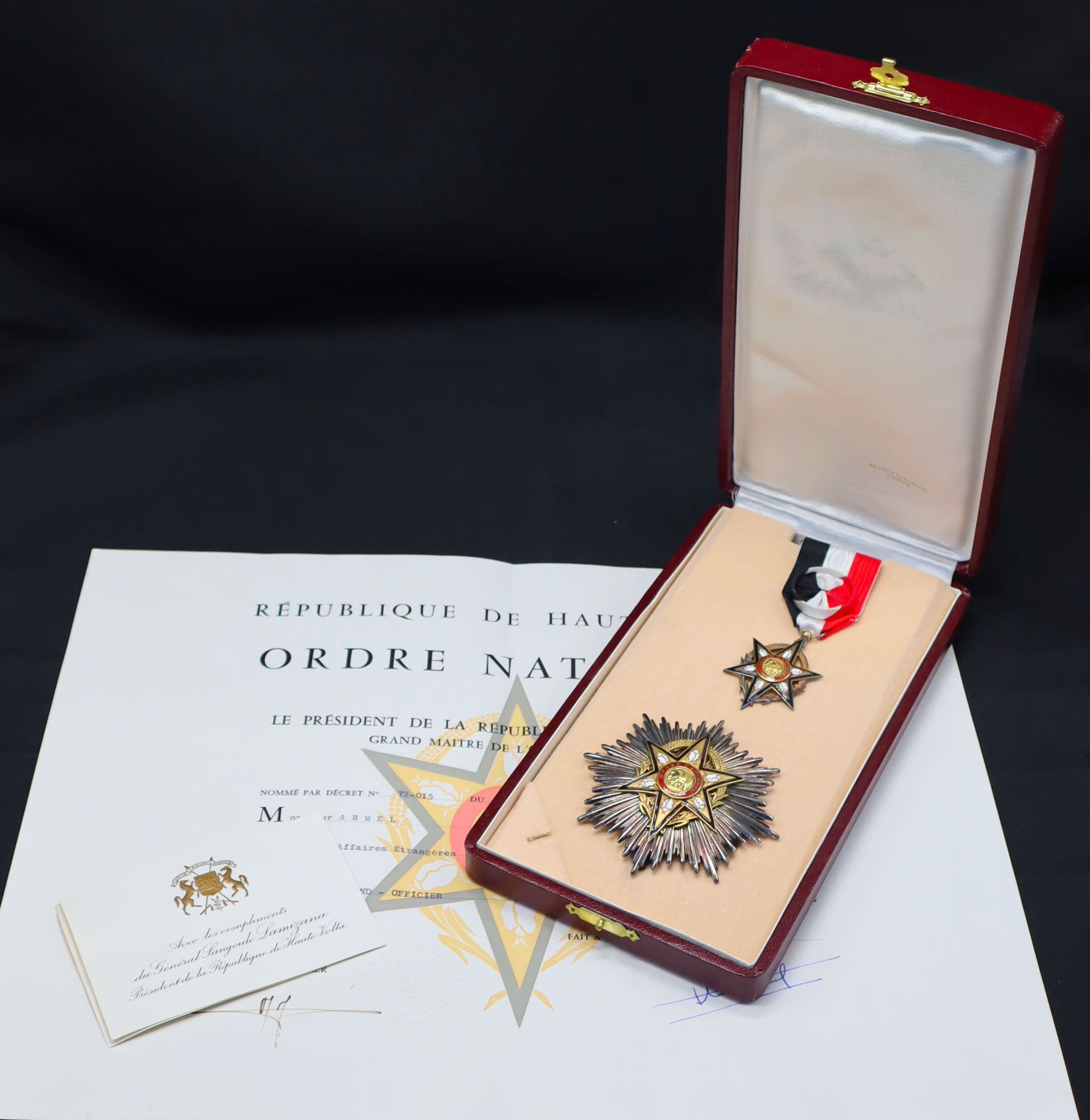 Null Upper Volta - National Voltaic Order, grand officer's set including : the j&hellip;