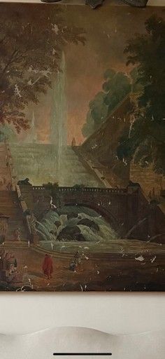 Null French school after Hubert Robert 

"Landscape with water staircase, water &hellip;