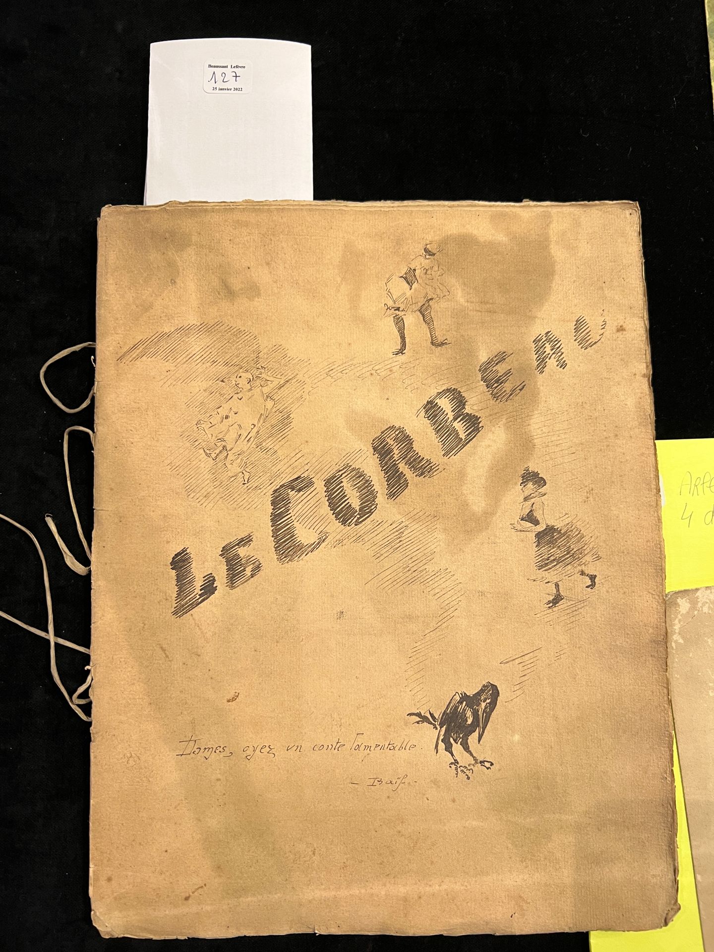 Null 
19世纪末的法国病人




埃德加-爱伦-坡的《乌鸦》插图小册子




8页对开页，上面有笔墨画，31.5 x 24.5厘米。封面上有标题和题词&hellip;