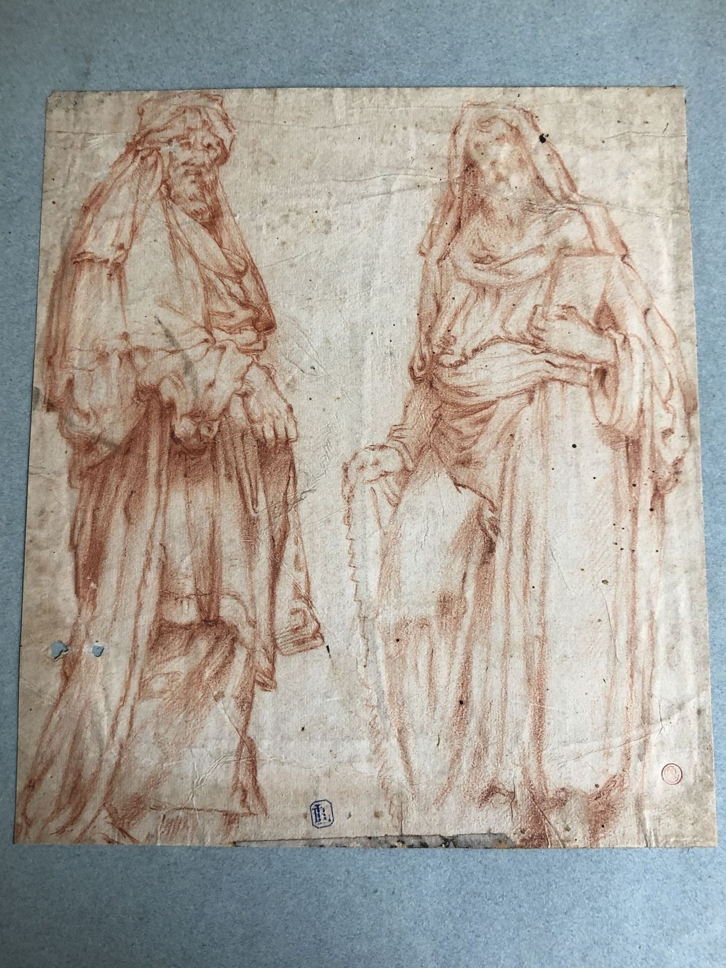 Null 
归功于亚伯拉罕-布洛马特（1564-1651）。




两位圣徒的形象，包括狂热者圣西门，和他的锯子。




纸上的Sanguine。




&hellip;