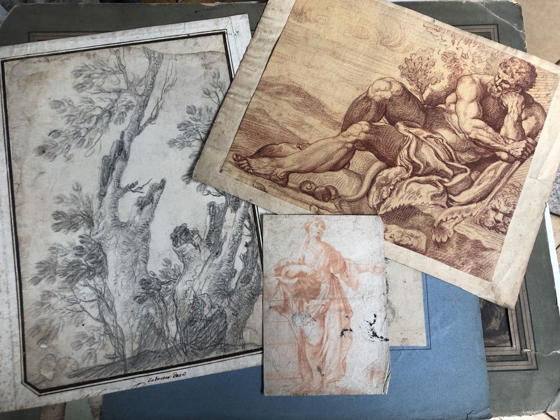 Null 
Lot of 7 old drawings (XVIIth - XVIIIth century).


Various subjects, vari&hellip;