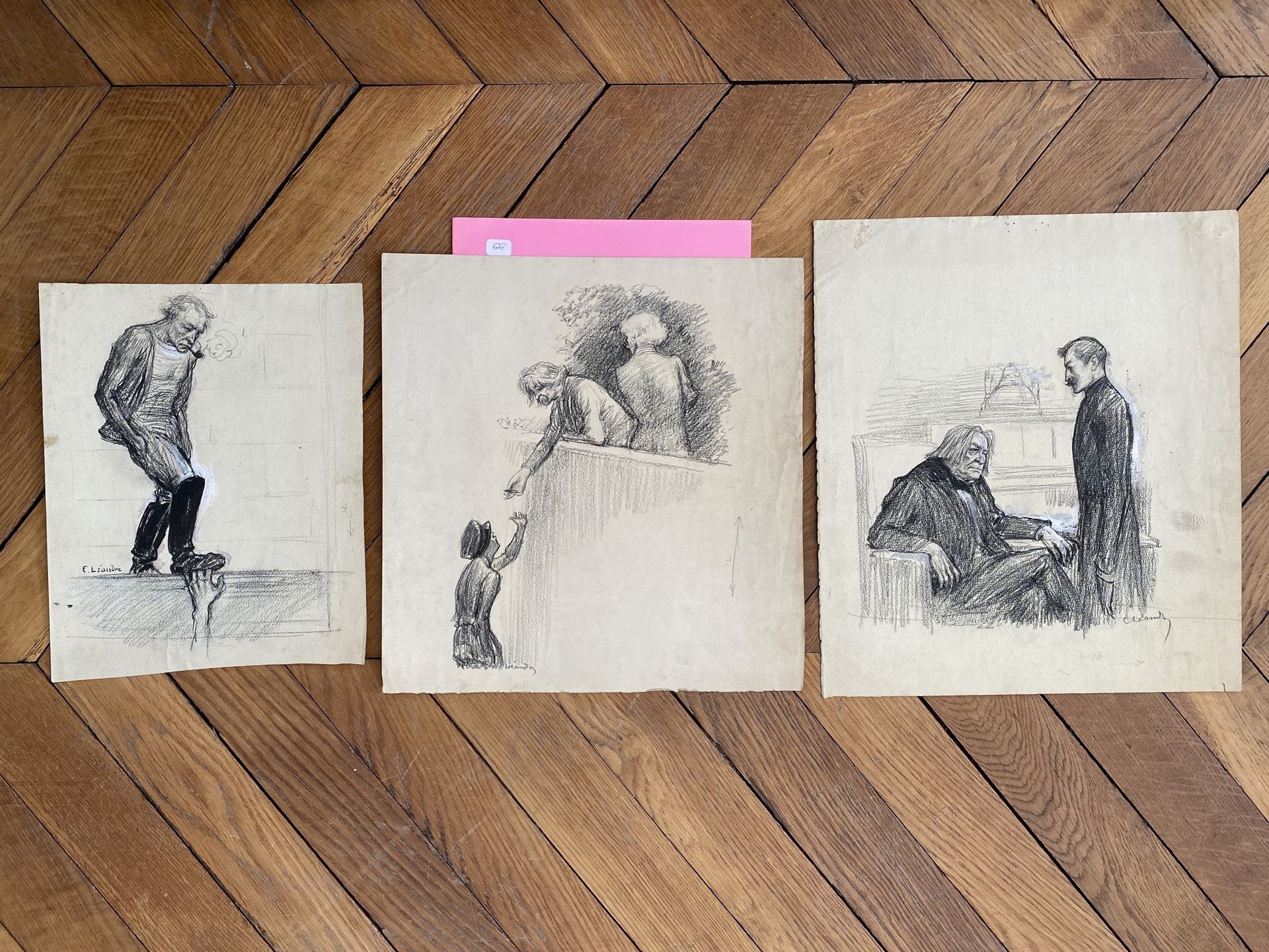 Null 
查尔斯-莱昂德(1862-1934)，三件美好时代的作品




三组关于人类虐待的美好时代风格的场景。


- 老人坐着，男人站着_。




-&hellip;