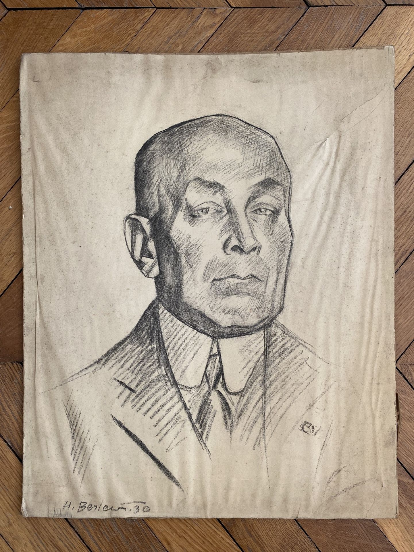 Null 
HENRYK BERLEWI (1894-1967).




Portrait d’homme en buste en cravatte.



&hellip;