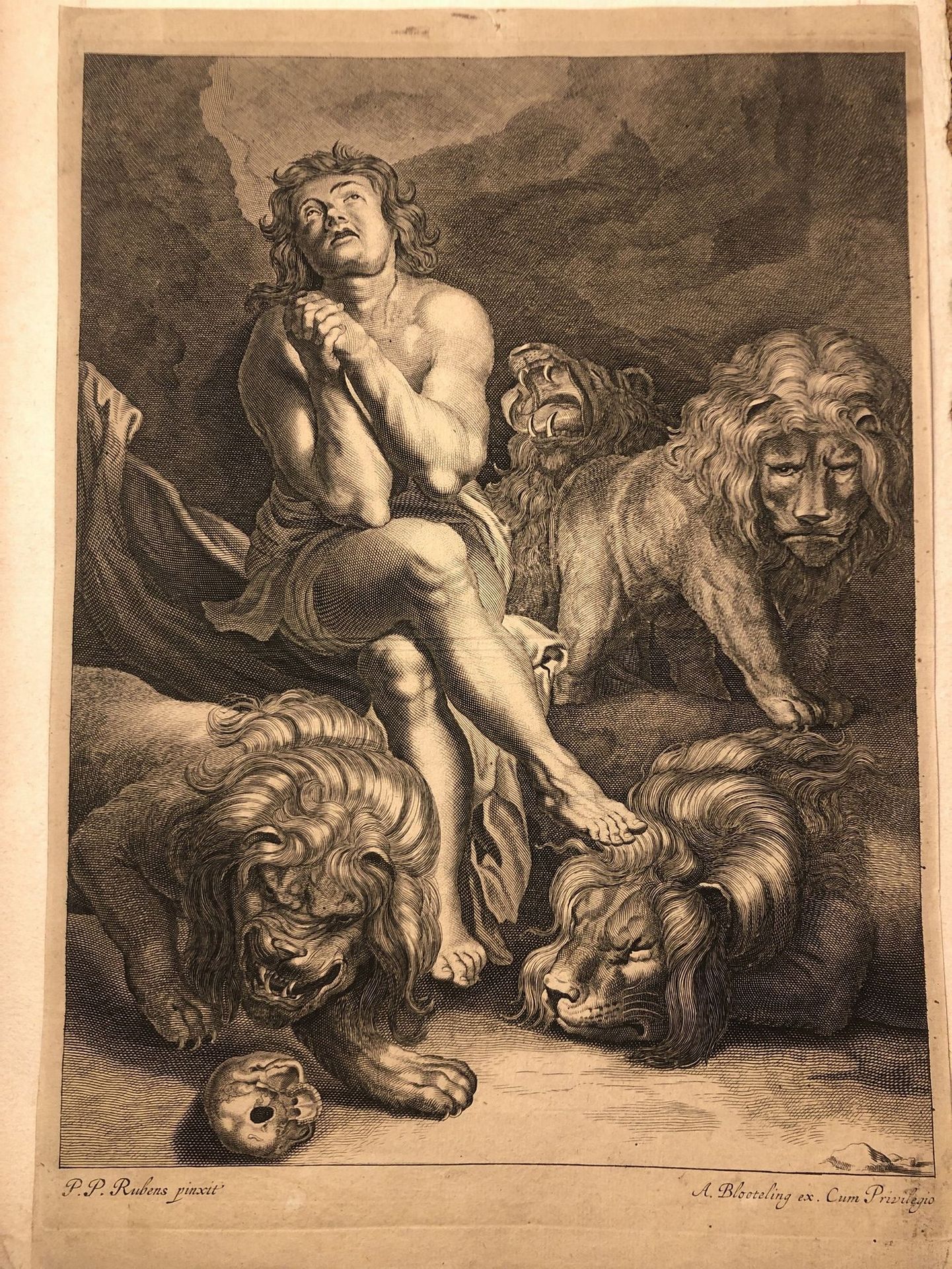 Null 
亚伯拉罕-布洛特林（1640-1690），继鲁本斯之后。




但以理在狮子坑里。




雕刻。




35 x 25,5厘米。带碗。



&hellip;