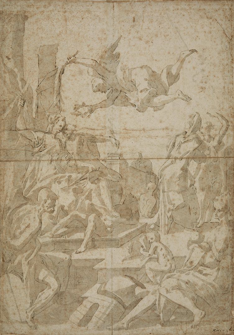 Atelier de Hans Van AACHEN (Cologne, 1552 - Prague, 1615) Tema alegórico
Lápiz, &hellip;