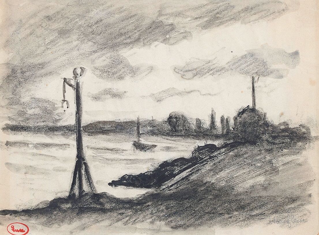 Null 马克西米利安-卢斯(1858-1941)

鸿福乐，信号灯

墨水和木炭画，左下方有工作室的印章，位于右下方，右下方有Jean Bouin-Luce的&hellip;