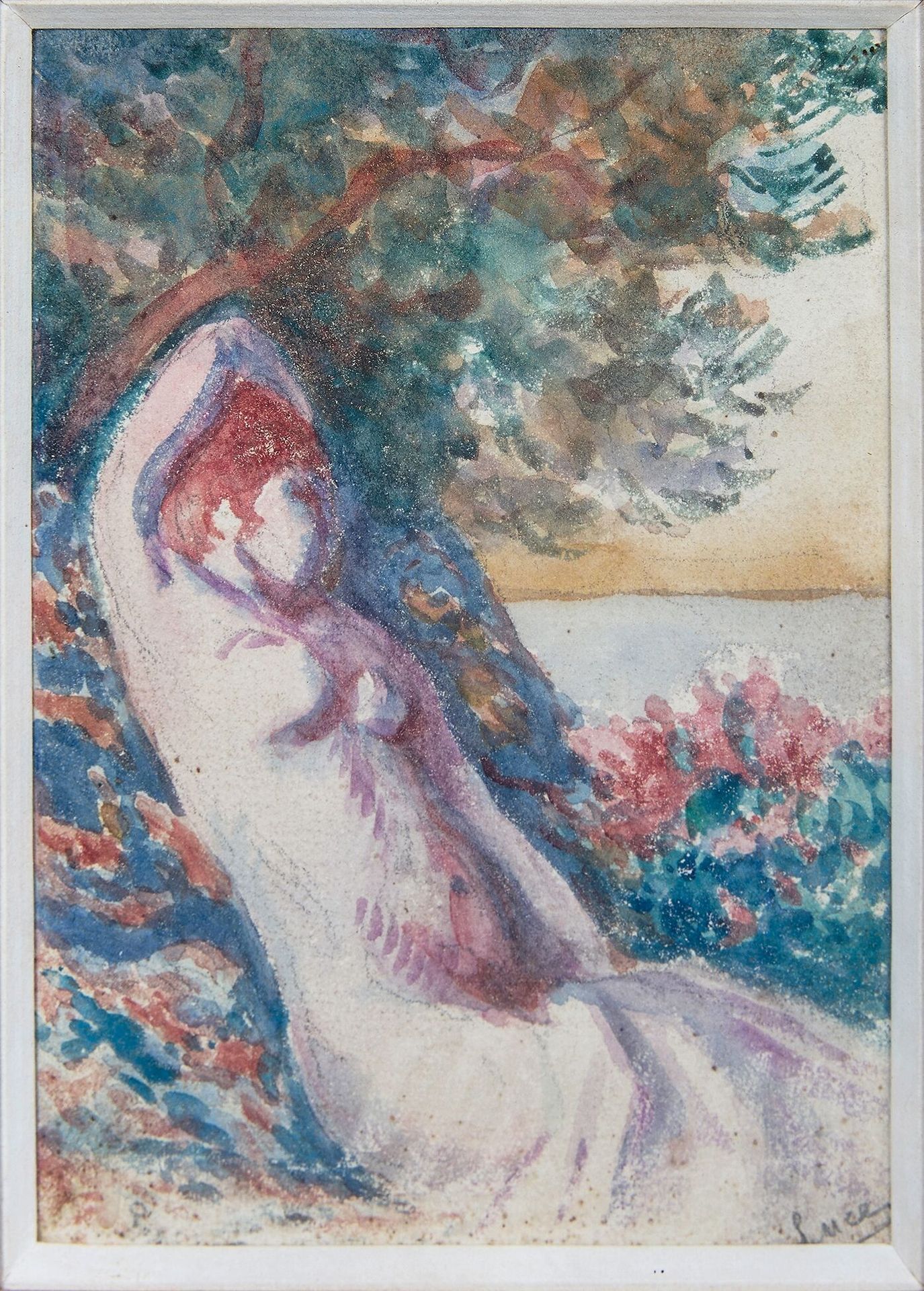 Null 马克西米利安-卢斯(1858-1941)

坐着的赤身裸体浴者

水彩画，右下方有签名。

14.5 x 10.5厘米

我们的水彩画与《坐着的裸体》&hellip;
