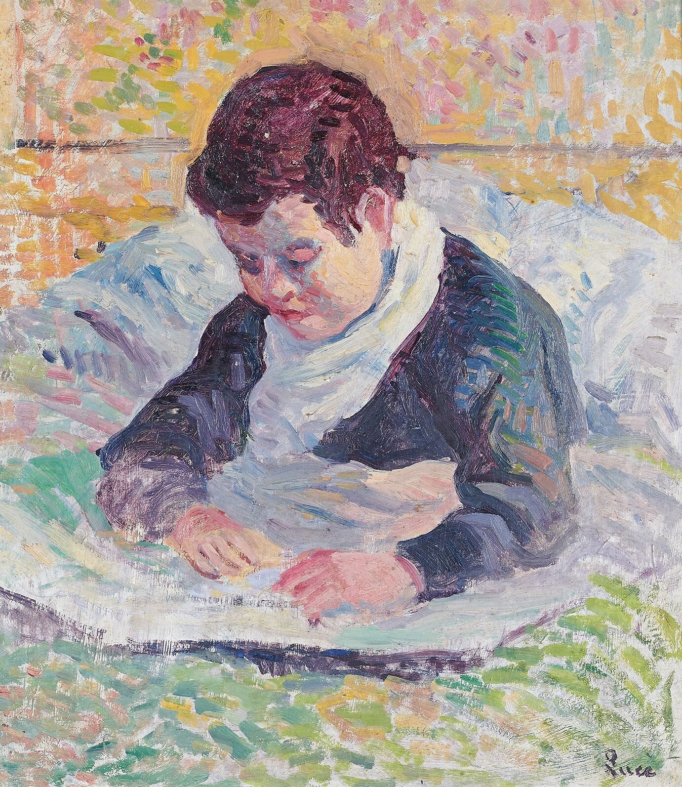 Null 马克西米利安-卢斯(1858-1941)

画家的儿子弗雷德里克-卢斯在他的床上，1903年左右

木板上的油画，右下角有签名。

42 x 37厘米&hellip;
