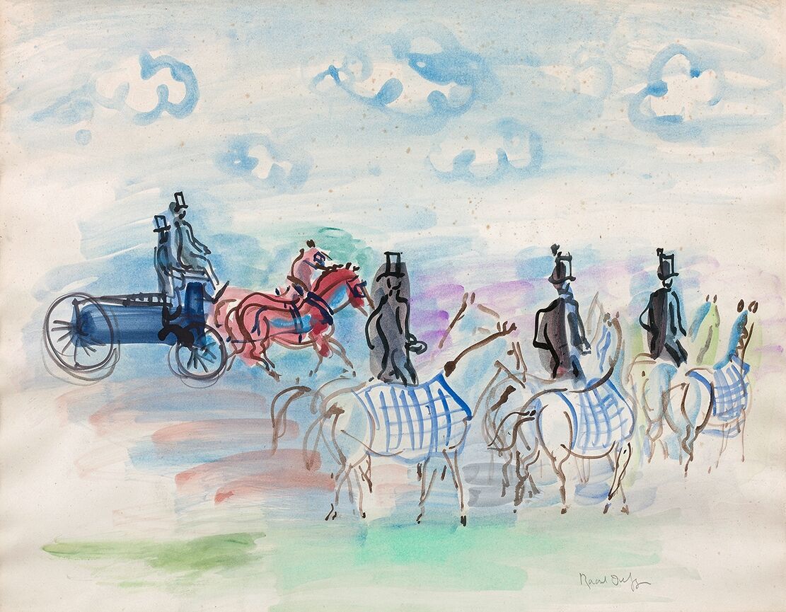 Null 拉乌尔-杜菲 (1877-1953)

拖拉机》，1933年

水彩画，右下方有签名。

46 x 62 厘米

出处 :

- 阿利-汗王子殿下的前&hellip;