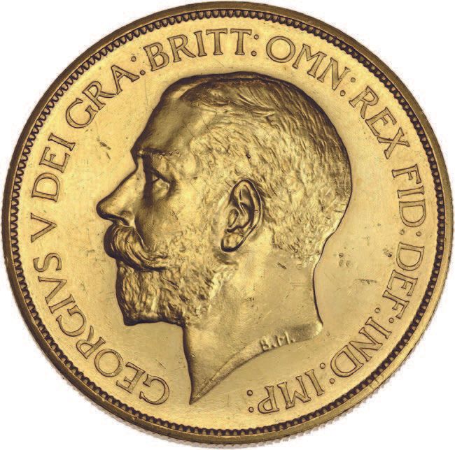 Null GREAT BRITAIN: George V (1910-1936) 5 gold pounds. 1911 (2?812 copies).
Fr.&hellip;