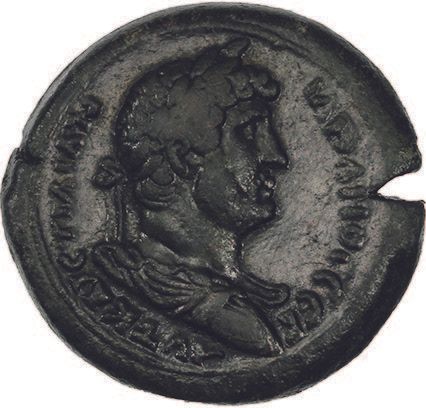 Null HADRIAN (117-138)
青铜德拉克马。亚历山大。
右边是他的披肩和桂冠的半身像。
R/ 宙斯的头部在右边。
美丽的亮绿色铜锈。TTB对超级&hellip;