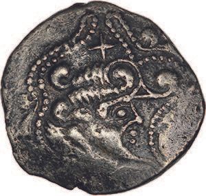 Null OSISMII（布雷斯特地区）
Statère de billon. 6,62 g.
右边的人头，饰有珠帘。
R/ 左边的雄马，饰有人头和车轮。
D.&hellip;