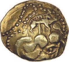 Null ARMORIQUE
Statère d'or. 7,20 g.
Tête d'Ogmius à droite, surmonté d'un sangl&hellip;