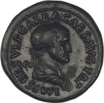 Null GALBA (68-69)
Sesterce. Rome (68)
His laurelled and draped bust on the righ&hellip;