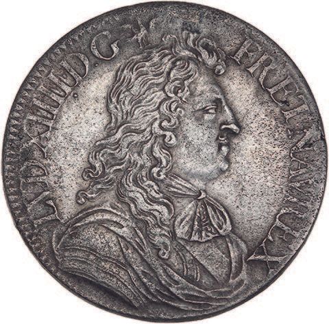 Null 路易十四（1643-1715）
盾牌与领带。 1673年。巴黎。
D. 1493.
Flan稍有凹陷。一个非常好的副本。