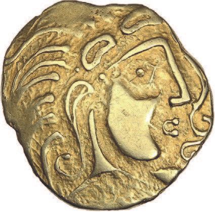Null PARISII (Paris region)
Gold statere. Class V. 6,79 g.
Stylized head on the &hellip;