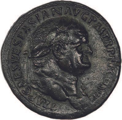 Null VESPASIAN (69-79)
Sesterce.罗马（77-78）。
他的头像是右边的桂冠。
R/ 希望走在左边，拿着一朵花。
C. 455v.&hellip;