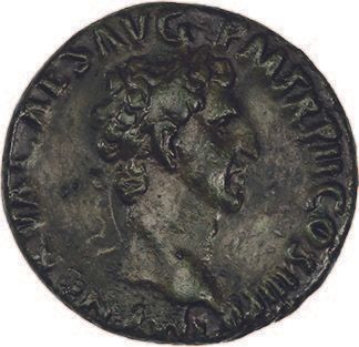 Null NERVA (96-98)
作为。罗马（97）。
他的头像是右边的桂冠。
R/ 自由女神站在左边，手持帽子和权杖。
C. 119.
浅绿色的铜锈。TT&hellip;