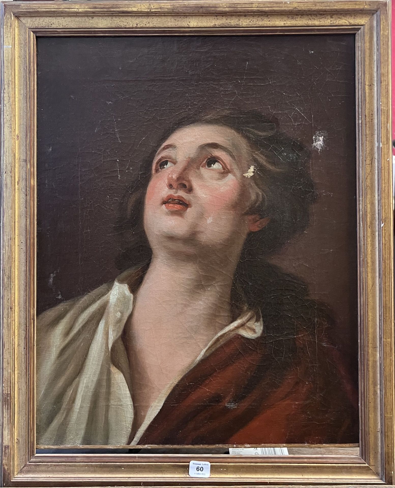 Null Escuela del siglo XIX. 

Retrato de una mujer joven. 

Óleo sobre lienzo (a&hellip;