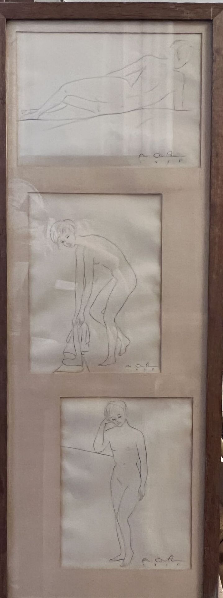 Null OUILEM

在同一框架内的三幅裸体研究。

有签名和日期的1955年。

77 x 29 厘米