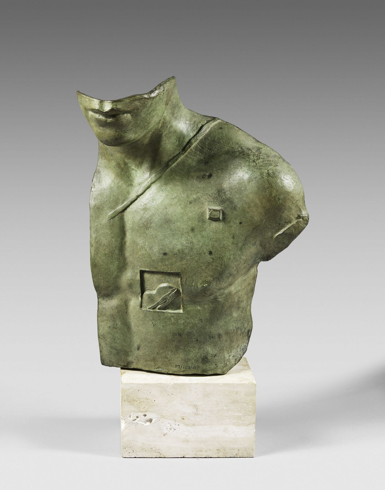 Null 伊戈尔-米托拉伊（1944-2014）
阿斯克勒庇俄斯
绿色铜质证明，签名和编号为492/1000 H.C.
不含底座的高度：36.5厘米