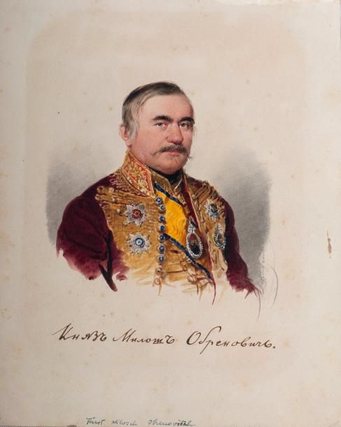 Moritz Michael DAFFINGER (Vienne, 1790-1849) Fürst Milos Obrenovic von Serbien (&hellip;