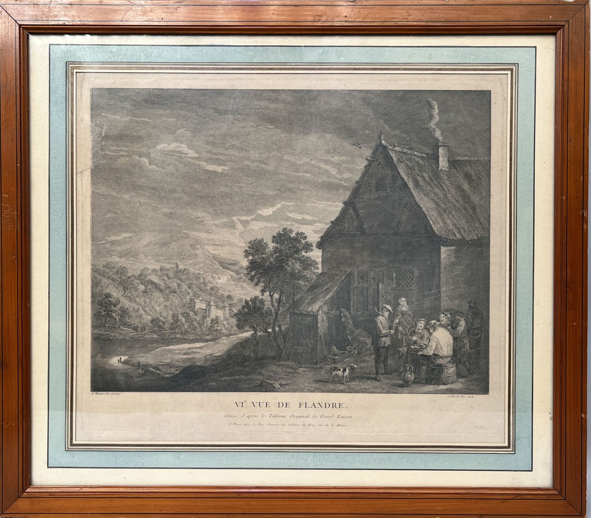 Null After David TÉNIERS

 "View of Flanders",

Two engravings

Frame in pitchpi&hellip;