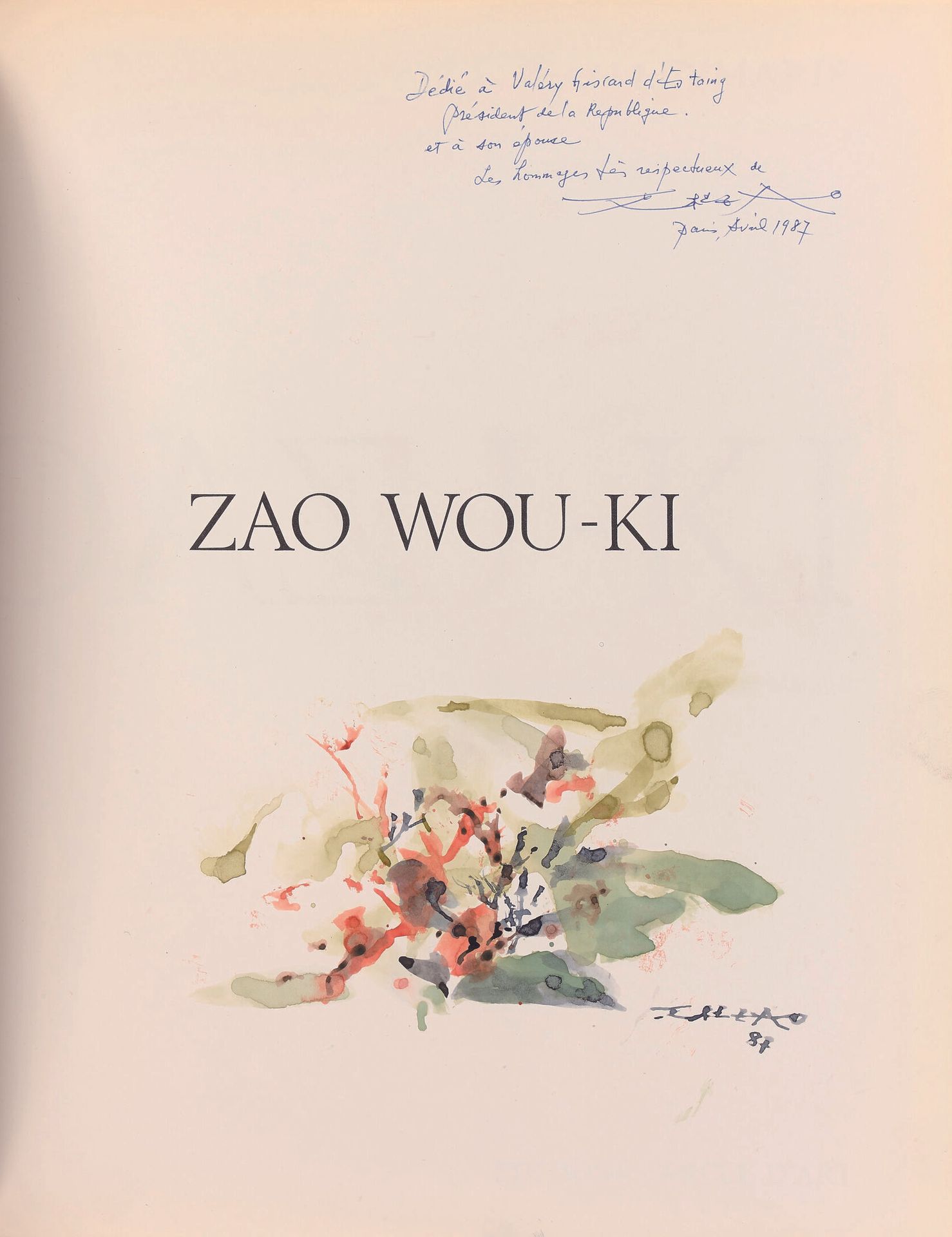 Null ZAO Wou-Ki. - LEYMARIE (Jean) and Françoise MARQUET. Zao Wou-Ki. Paris, Édi&hellip;
