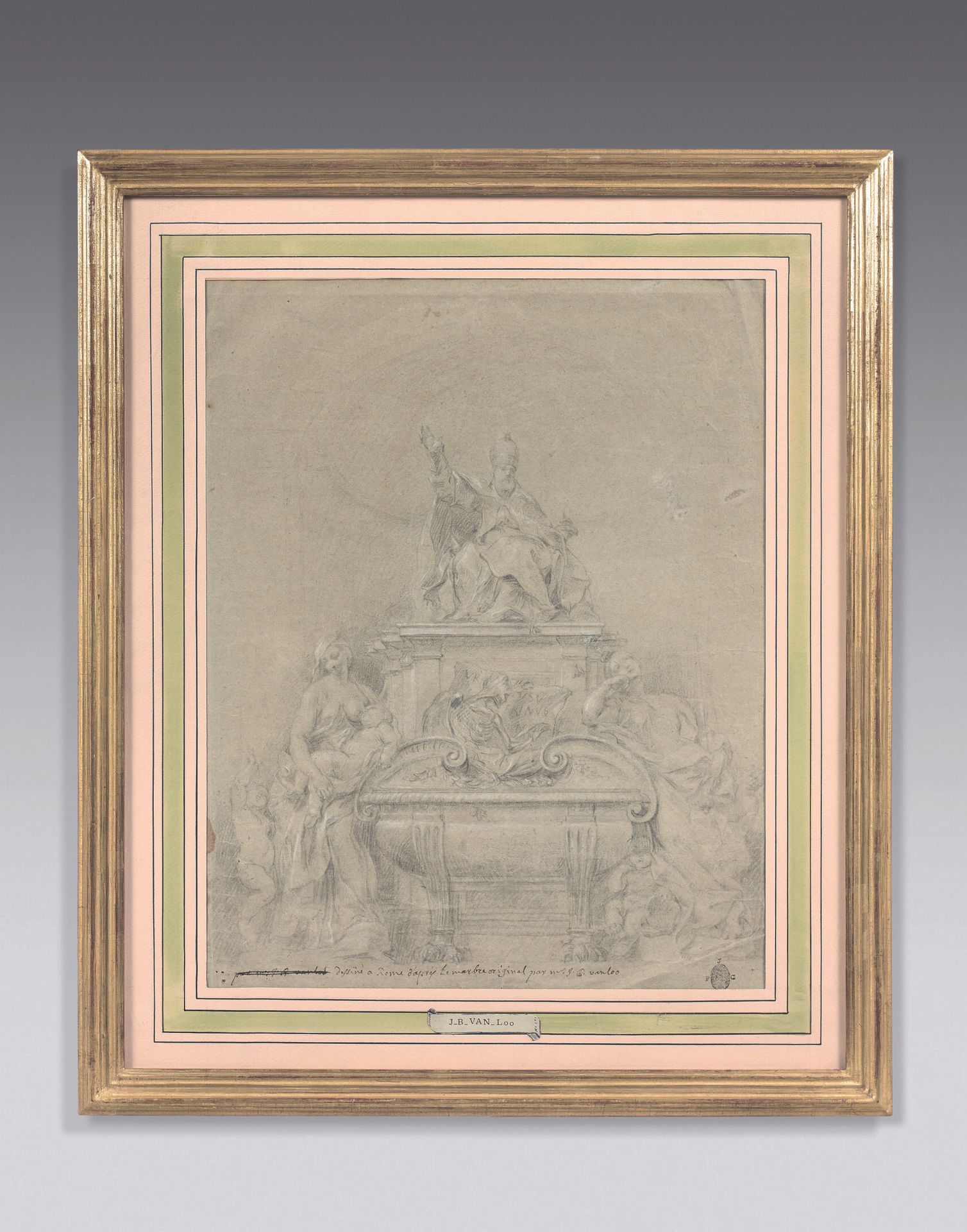 Null Attributed to Jean-Baptiste van LOO (1684-1745) 
Study after the tomb of Ur&hellip;