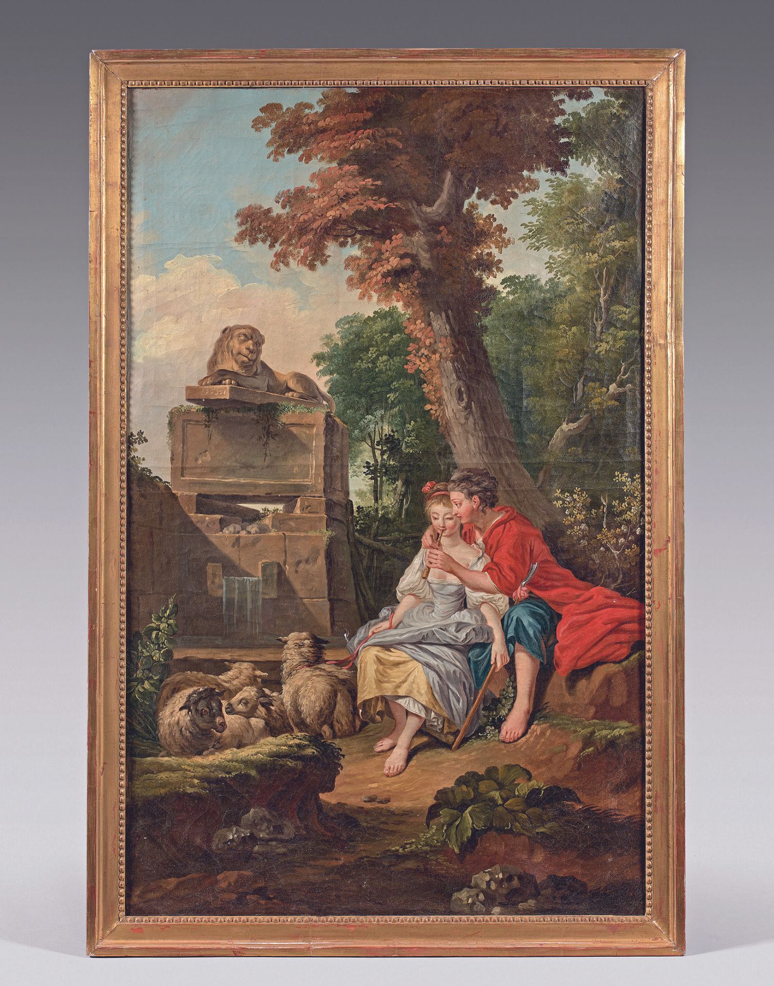 Null 18th century FRENCH SCHOOL
Pastoral scene
Oil on canvas.
(Small accidents, &hellip;