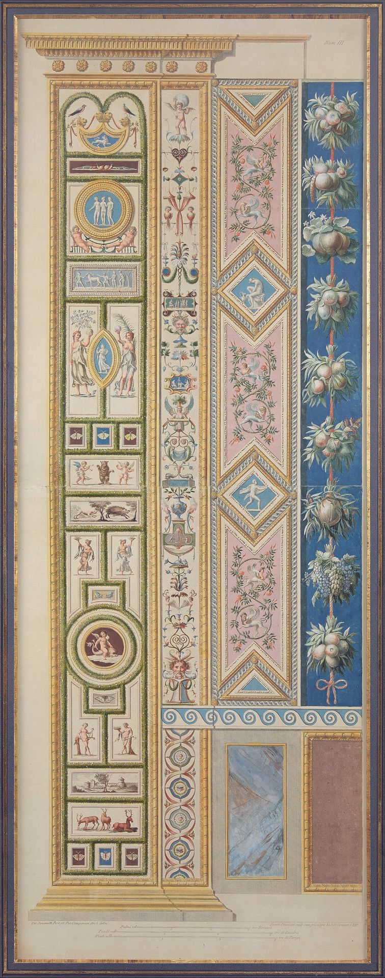 Null 继乔瓦尼-沃尔帕托和乔瓦尼-奥塔维安之后
梵蒂冈小屋》图版，1774年，在萨沃雷利和坎波雷西之后的蚀刻和錾刻，约108 x 40厘米，一个精美的晚期样&hellip;