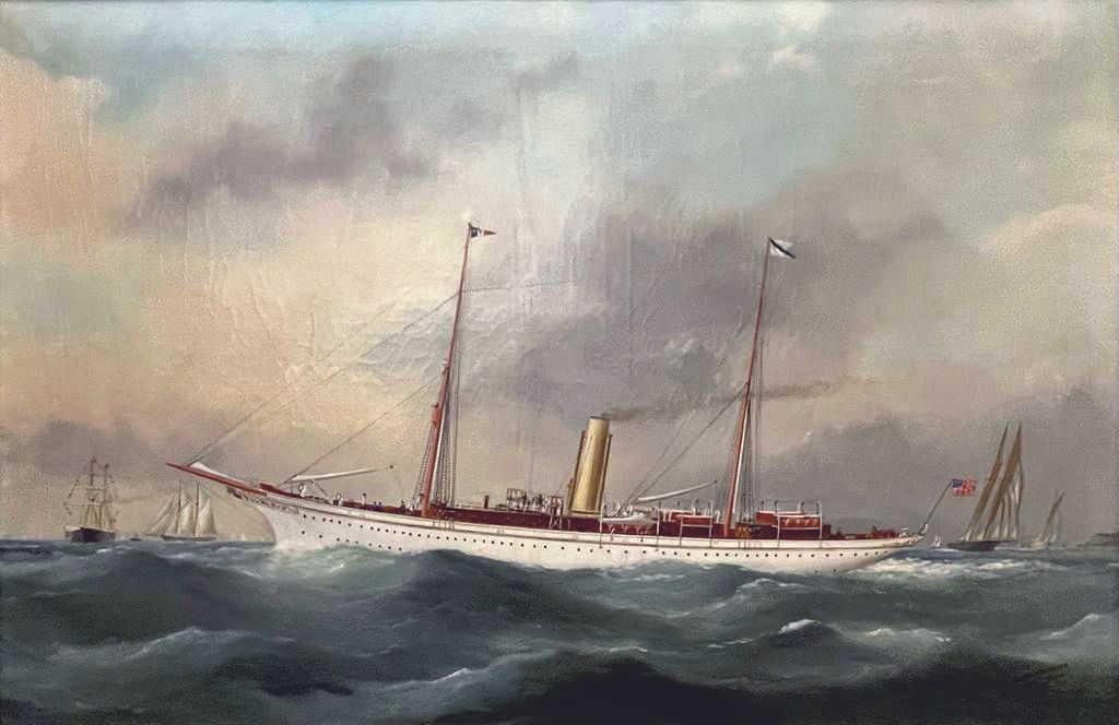 Null 爱德华-阿达姆(1847-1929)
美国船，1903年
布面油画，右下角有签名、日期和位置 "Havre"。
55 x 85 cm
