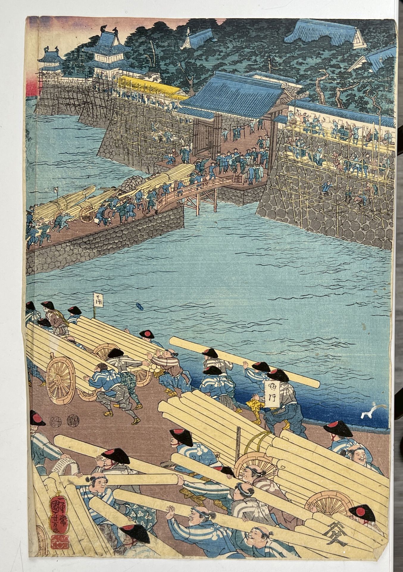 Null Utagawa Kuniyoshi (1797-1861)
Tríptico oban tate-e, Reconstrucción de la mu&hellip;